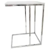 * Laila Ali Marbled-Top Silver C-Table Flash Sale< Accent Tables