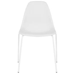 * Lily White Dining Chair With Metal Legs Exquisite Gifts< Dining Chairs & Benches