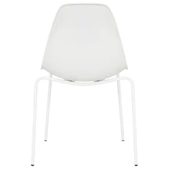 * Lily White Dining Chair With Metal Legs Exquisite Gifts< Dining Chairs & Benches
