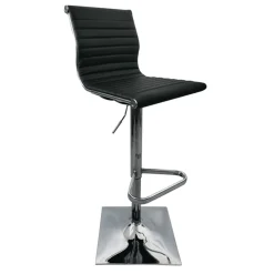 * Maxwell Adjustable Faux Leather Barstool, Black Promotion< Barstools