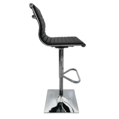 * Maxwell Adjustable Faux Leather Barstool, Black Promotion< Barstools