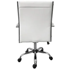 * Maxwell Adjustable Faux Leather Office Chair, White Low Price< Office