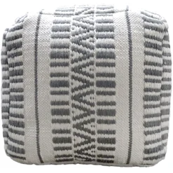 * Maya Handwoven Striped Square Pouf Flash Sale< Ottomans & Poufs