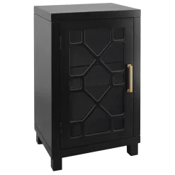 * Merrick Black 1-Door Cabinet Less Expensive< Cabinets & Chests
