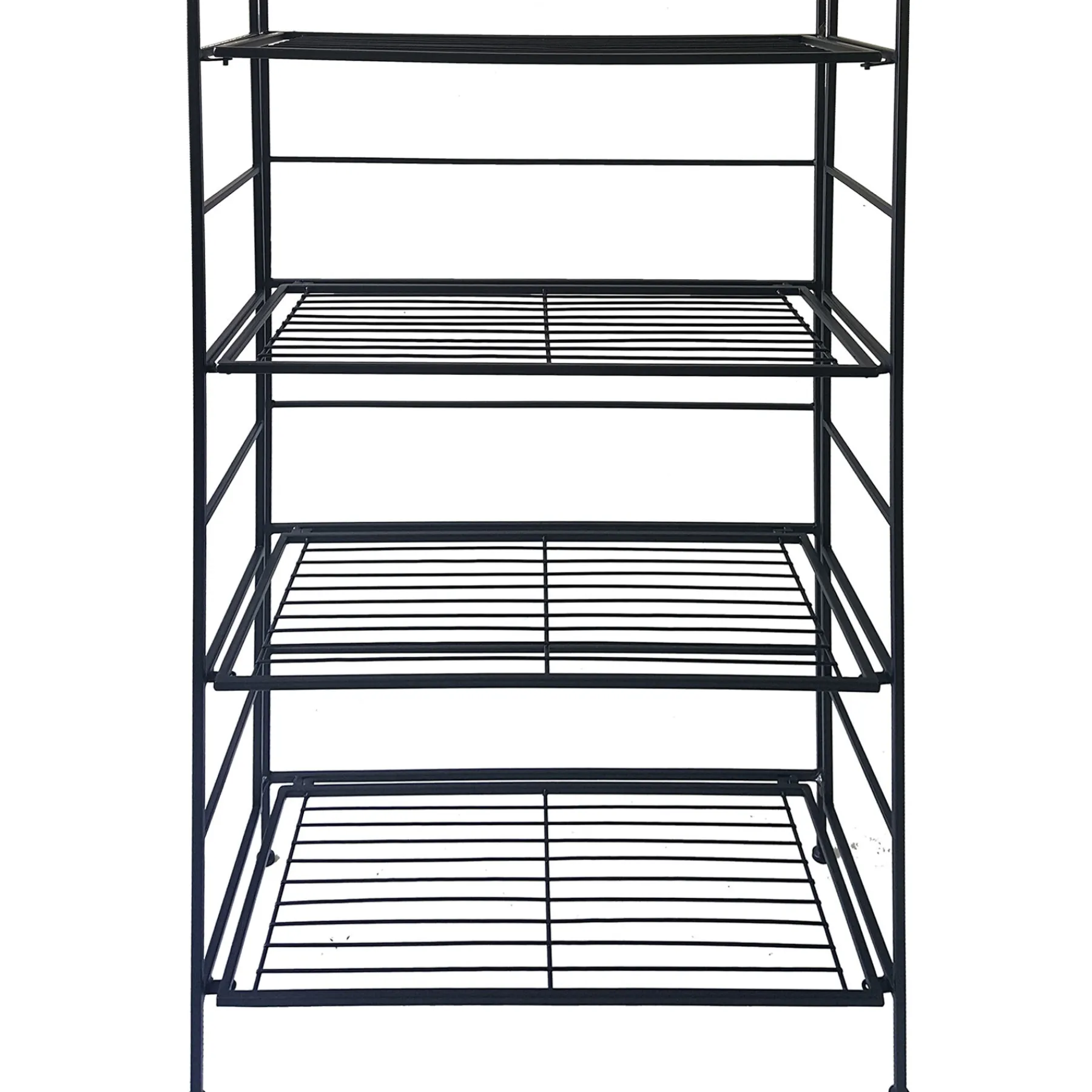 * Metal 4 Tier Folding Rack With Wire Shelves Discount Online< Baker'S Racks & Bar Carts