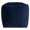 * Navy Ripple Pouf Gift Selection< Ottomans & Poufs