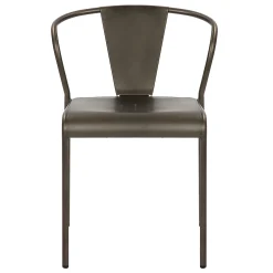 * Nova Dark Grey Metal Dining Chair Less Expensive< Dining Chairs & Benches