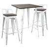 * Oregon 3-Piece White Dining Table Set Premium< Dining Tables & Sets