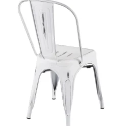 * Oregon Vintage White Metal Dining Chair Opening Sales< Dining Chairs & Benches