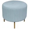 * Piper Pleated Ottoman Premium< Ottomans & Poufs