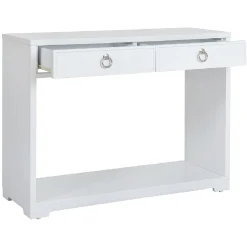 * Providence Clara White Console Table Flash Sale< Entryway Furniture