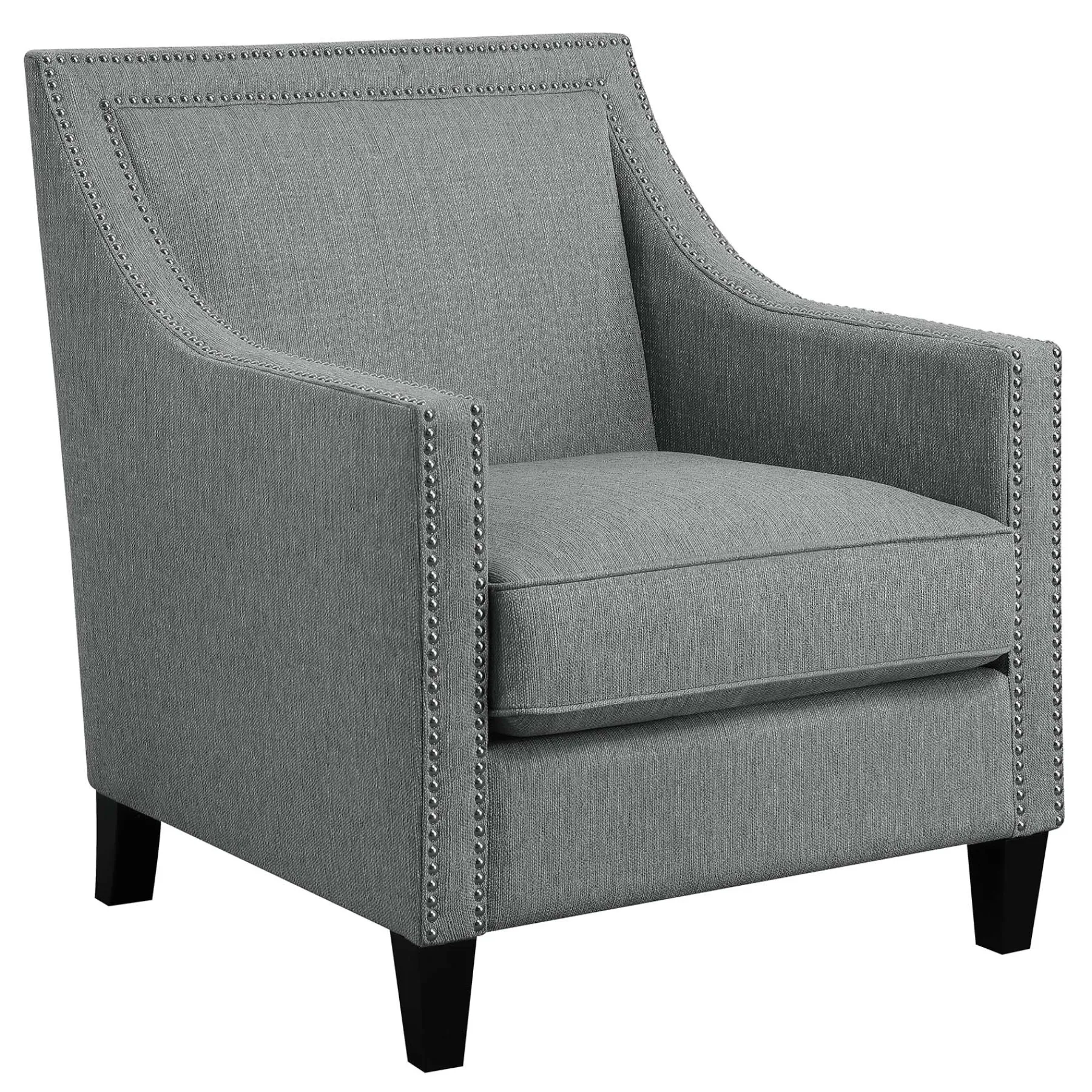 * Providence Erica Studded Accent Chair, Grey Promotion< Accent Chairs