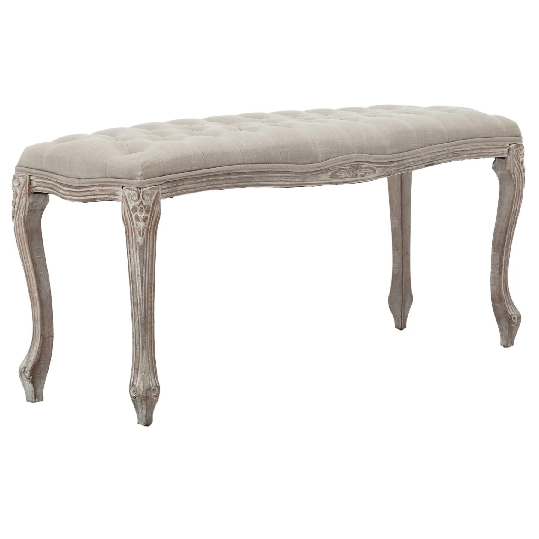* Providence Simone Grey Bench, Kd Clearance< Stools & Benches