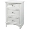 * Rachel White 3 Drawer Wood Cabinet Gift Selection< Bedroom