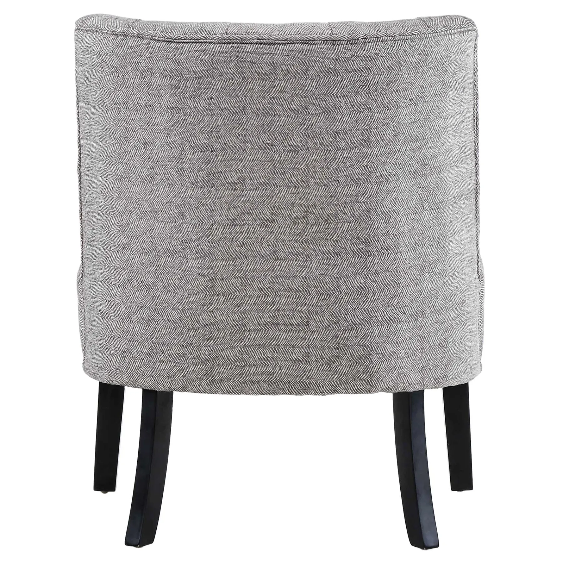 * Rich Dark Grey Tufted Armless Accent Chair With Performance Fabric Opening Sales< Accent Chairs