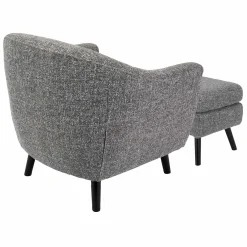 * Rockwell Accent Chair & Ottoman Set, Salt & Pepper Opening Sales< Accent Chairs