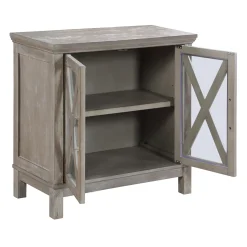 * Rowan 2-Drawer Grey Cabinet Flash Sale< Cabinets & Chests
