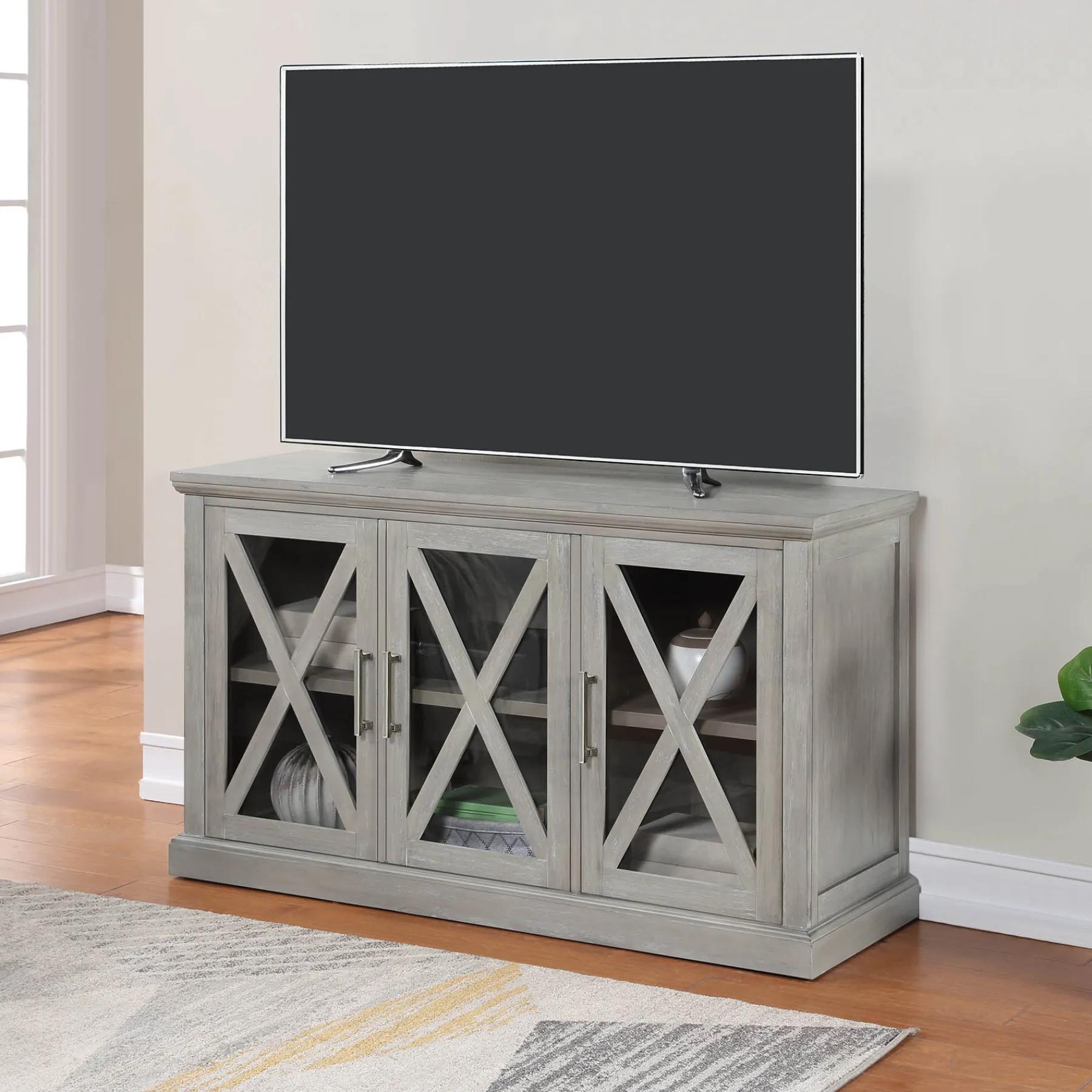 * Rowan 3-Drawer Grey Cabinet Good Quality< Cabinets & Chests