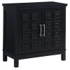 * Sadie 2-Drawer Geometric Cabinet, Black Outlet< Cabinets & Chests