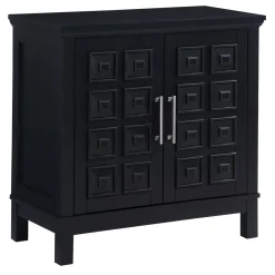 * Sadie 2-Drawer Geometric Cabinet, Black Outlet< Cabinets & Chests
