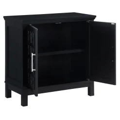 * Sadie 2-Drawer Geometric Cabinet, Black Outlet< Cabinets & Chests