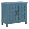 * Sadie 2-Drawer Geometric Cabinet, Turquoise Clearance< Cabinets & Chests