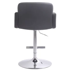 * Stout Adjustable Faux Leather Barstool, Grey Discount< Barstools