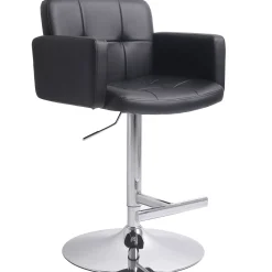 * Stout Black Faux Leather Adjustable Barstool Promotion< Barstools