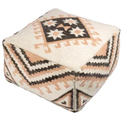 * Tracey Boyd Kilim Pouf Neutral Discount< Ottomans & Poufs