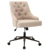 * Tufted Cream Adjustable Office Chair Promotion< Office