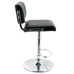 * Warren Black Faux Leather Adjustable Barstool Premium< Dining Chairs & Benches