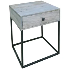 * Whitewashed Nightstand Discount Online< Accent Tables
