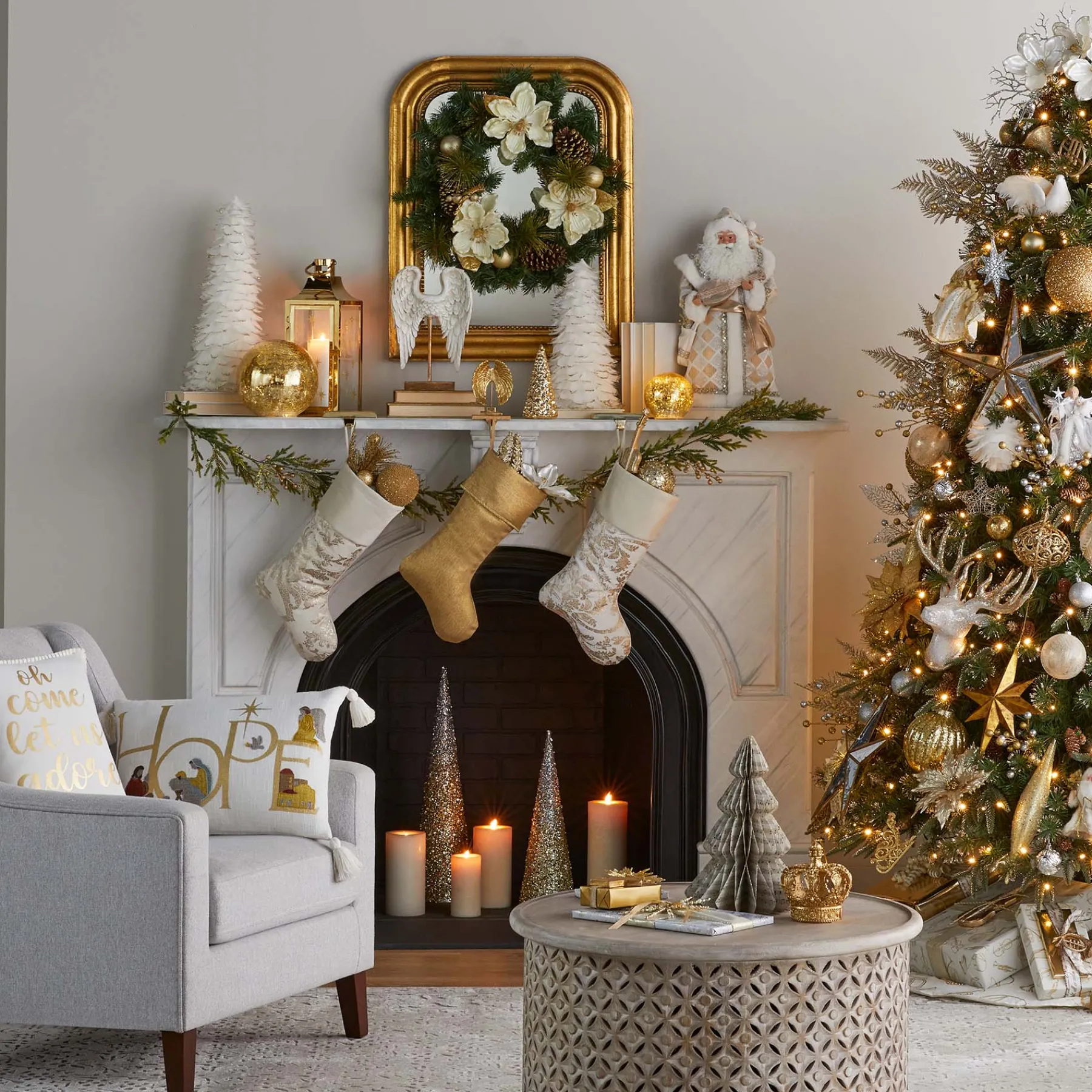 * Wood Cutout Drum Coffee Table Online Discount< Coffee & End Tables