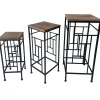 * Wood Top Plant Stand With Metal Frame, Small Exquisite Gifts< Plant Stands