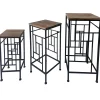 * Wood Top Plant Stand With Metal Frame, Medium Fashion< Plant Stands