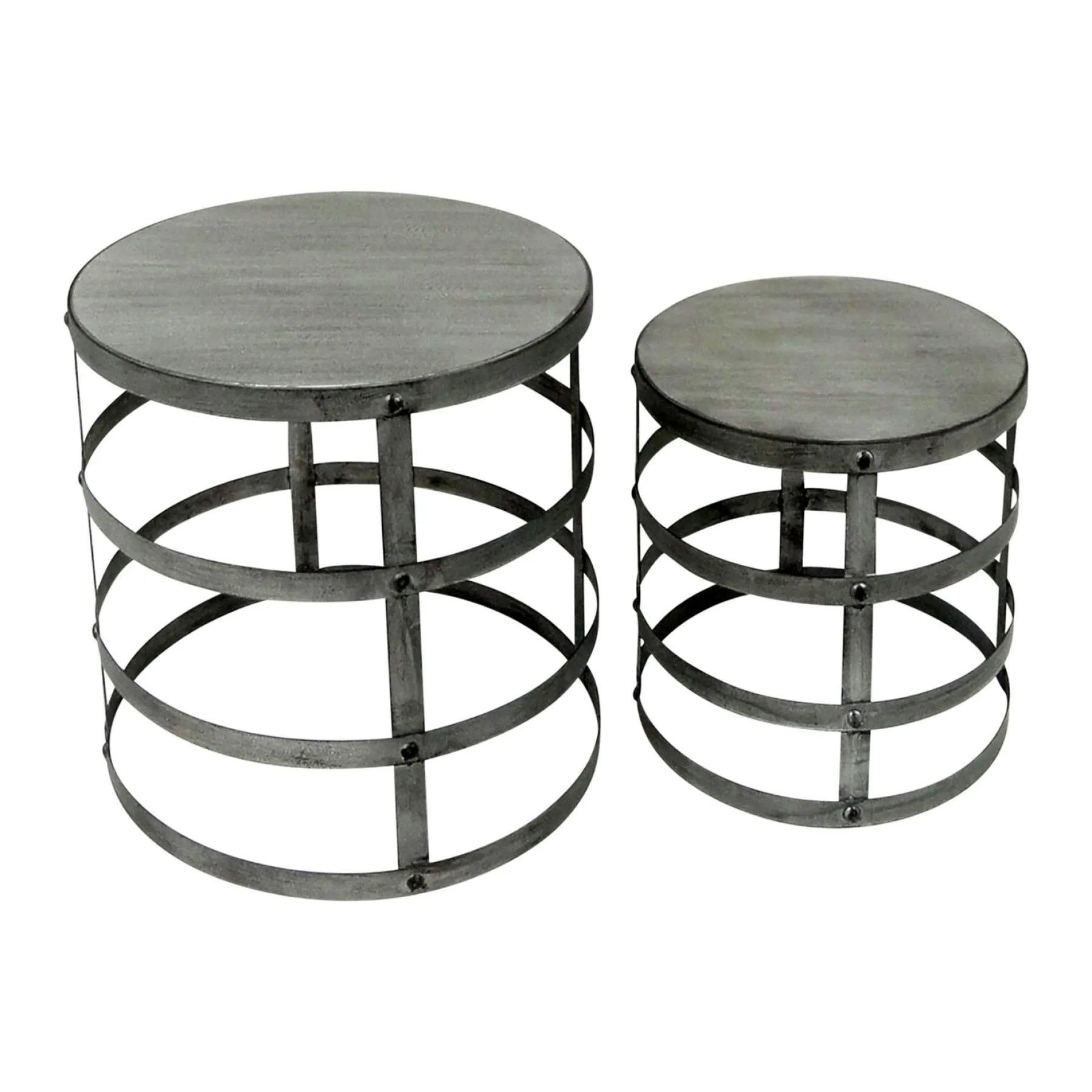 * Wood Top Plant Stand With Metal Base, Large Outlet< Plant Stands