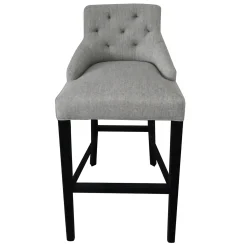 * York Grey Upholstered Tufted Barstool Bargain Sale< Barstools